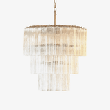 Tiered Tube Glass Chandelier