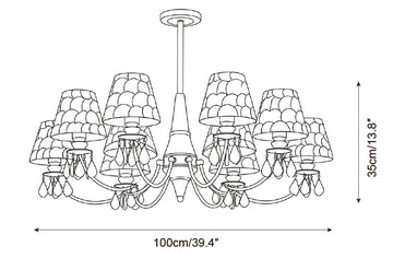 Lustre Evelisse — Plans de dimensions 3