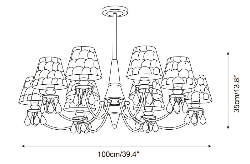 Evelisse Chandelier — Dimension drawings 3
