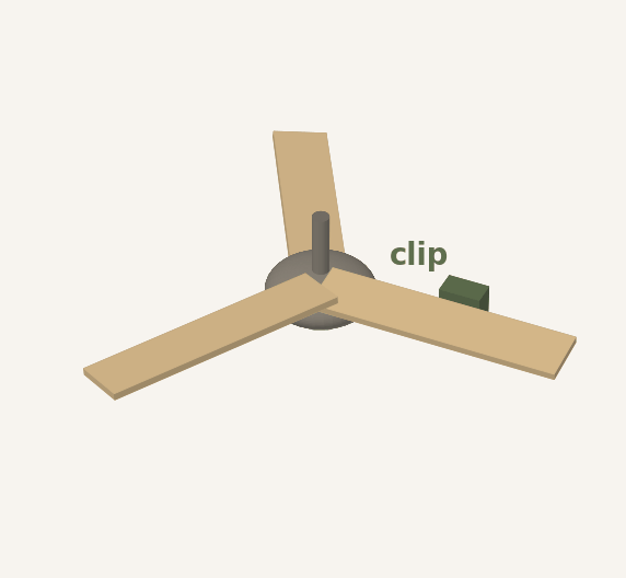 Balancing clip on a blade
