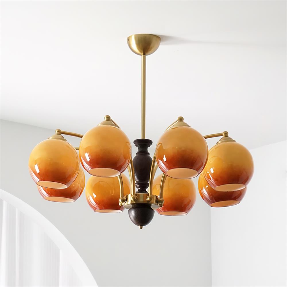 Warm Ambiance: Discover the Charm of Amber Glass Chandeliers