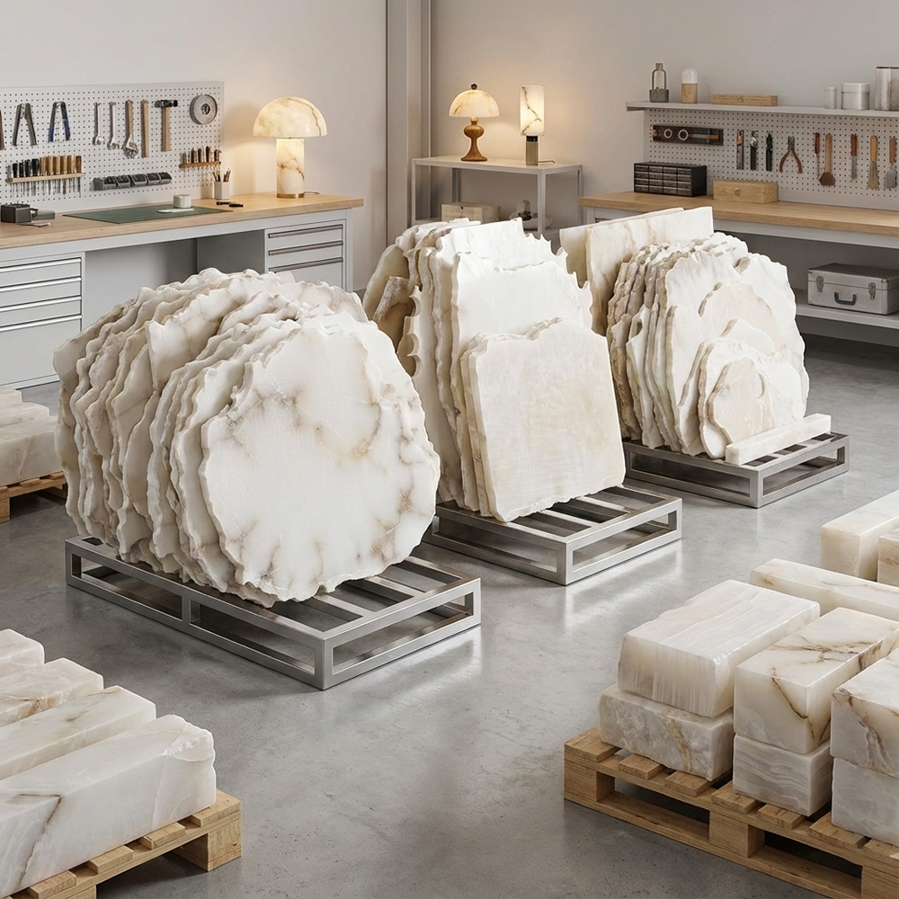 The Science & Beauty of Alabaster: How a Raw Stone Becomes a Glowing Work of Art