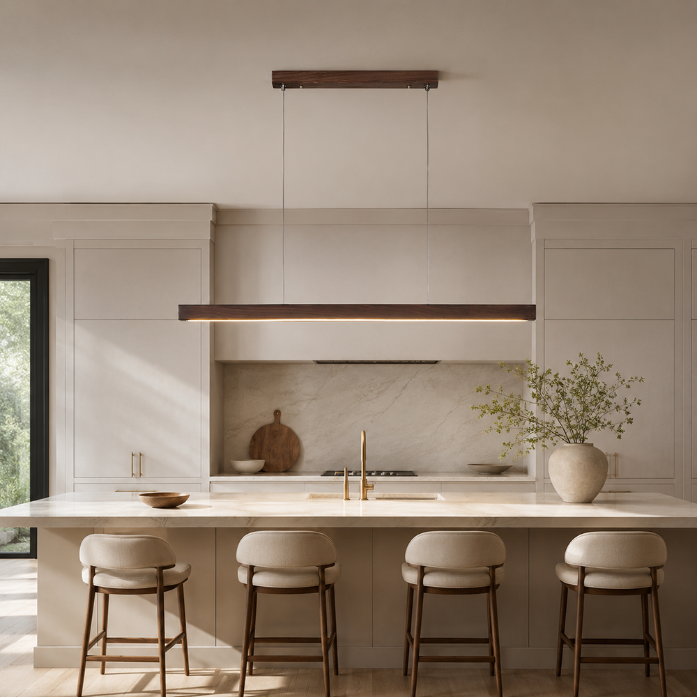 Should Your Kitchen Island Have One Long Chandelier or Several Pendants?