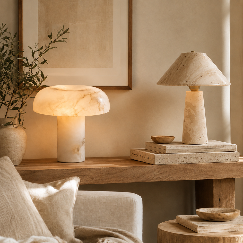 Alabaster vs. Travertine Lighting: Which Natural Stone Is Right for Your Home?