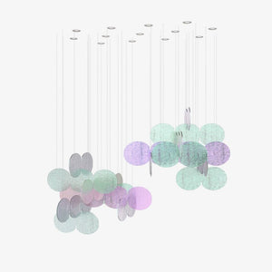 Clouds Iridescent Disc Chandelier