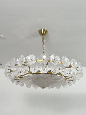 Solaris Disc Murano Chandelier
