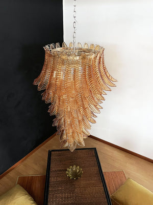 Rosalind Glass Amber Chandelier