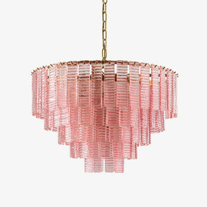 Opalora Pink Glass Chandelier