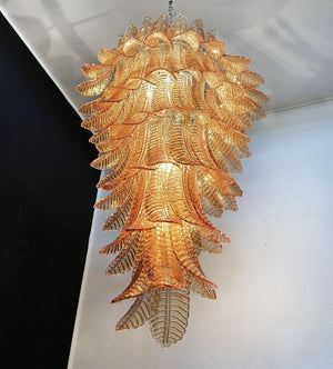 Rosalind Glass Amber Chandelier