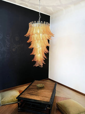Rosalind Glass Amber Chandelier
