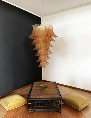 Rosalind Glass Amber Chandelier