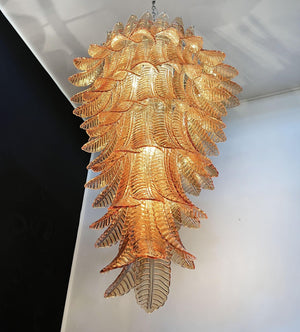Rosalind Glass Amber Chandelier