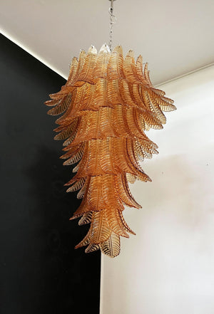 Rosalind Glass Amber Chandelier