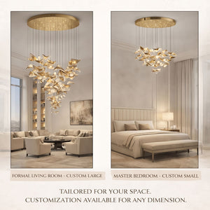 Wave Floating Leaf Chandelier