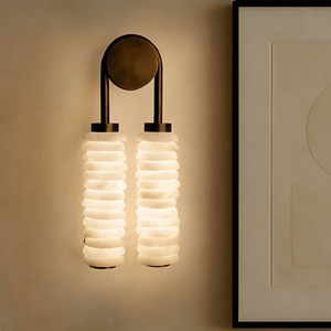 Calla Ribbed Alabaster Sconce