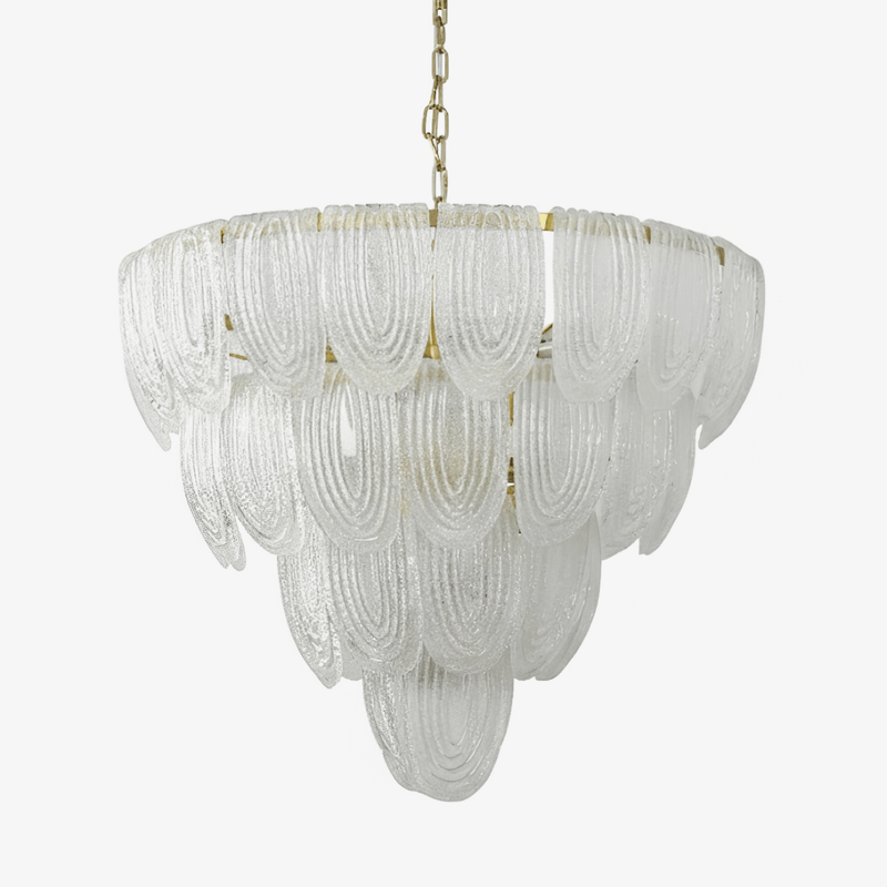 Layered Glass Petal Chandelier – detail 17