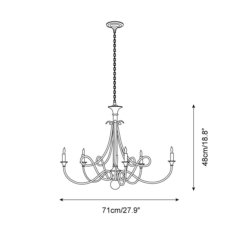 Double Twist Large Chandelier