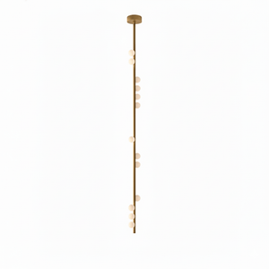 Brass Glass Drop Chandelier