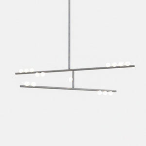 Brass Glass Drop Chandelier