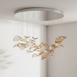 Wave Floating Leaf Chandelier