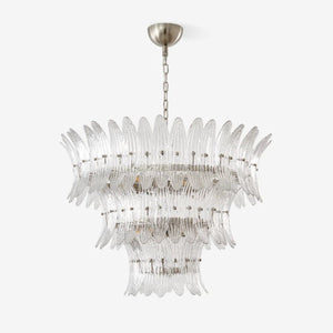 Glass Palmette Chandelier