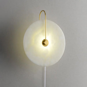 Alabaster LED Plug-In Wall Lamp