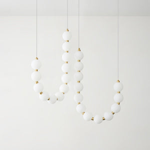 Glass Pearl Necklace Chandelier