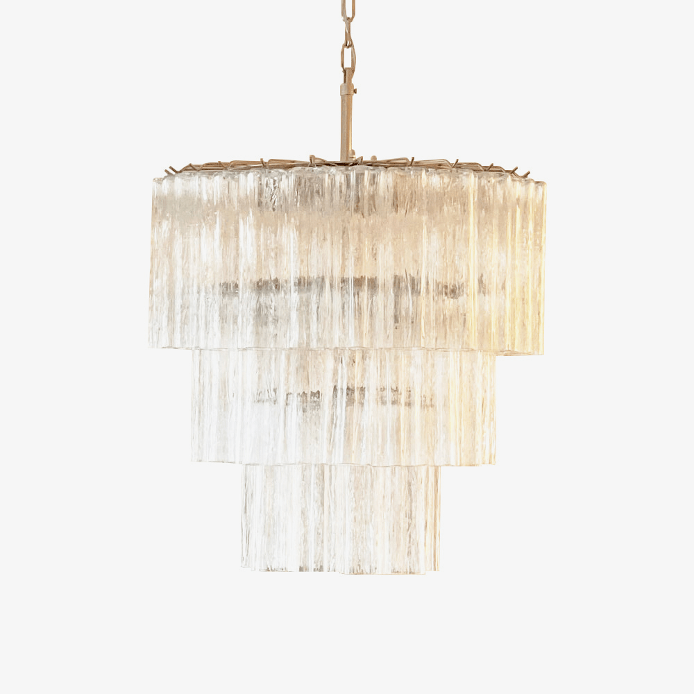 Tiered Tube Glass Chandelier