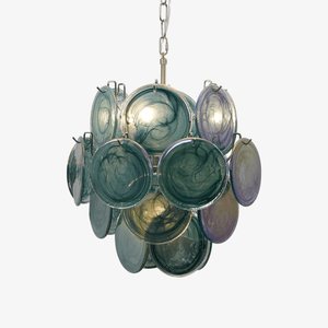 Lunaria Disc Glass Chandelier