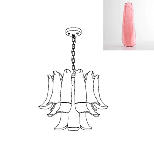 Murano Glass Leaf Chandelier