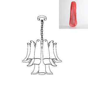 Murano Glass Leaf Chandelier