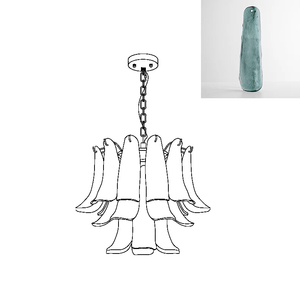 Murano Glass Leaf Chandelier
