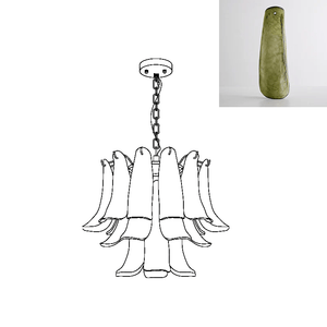 Murano Glass Leaf Chandelier