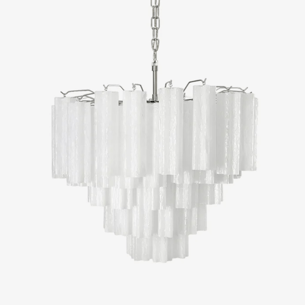Frosted Glass Cascade Chandelier