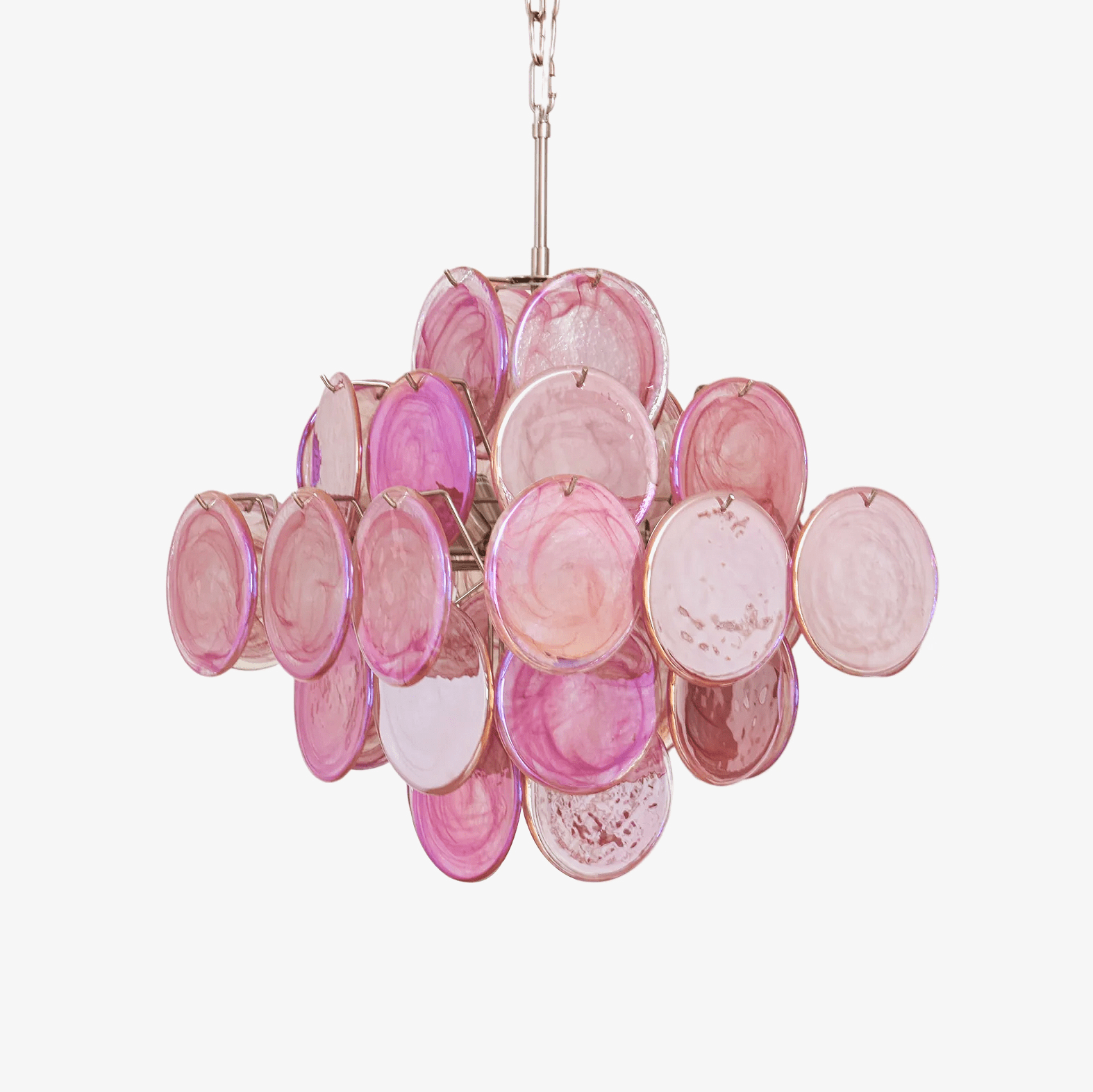 Aurelia Pink Glass Chandelier