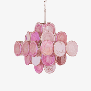 Aurelia Pink Glass Chandelier