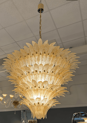 Glass Palmette Chandelier