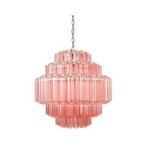 Pink Palermo Glass Chandelier