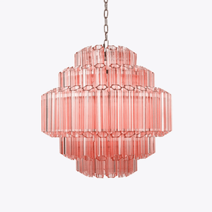 Pink Palermo Glass Chandelier
