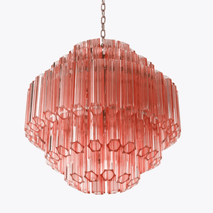 Pink Palermo Glass Chandelier