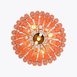 Pink Palermo Glass Chandelier