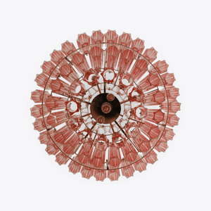 Pink Palermo Glass Chandelier