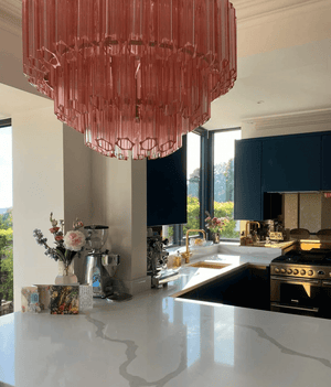 Pink Palermo Glass Chandelier