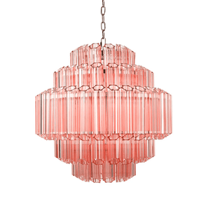 Pink Palermo Glass Chandelier