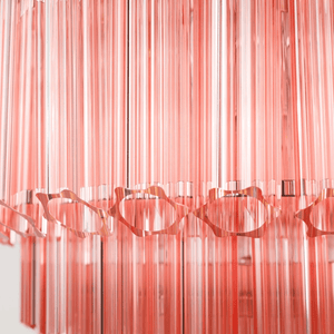 Pink Palermo Glass Chandelier