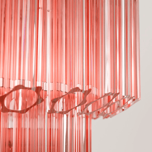 Pink Palermo Glass Chandelier