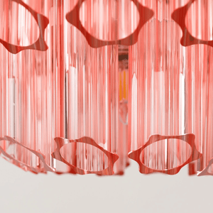 Pink Palermo Glass Chandelier