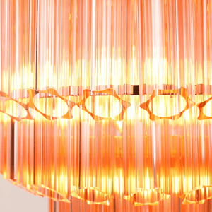 Pink Palermo Glass Chandelier