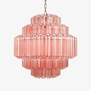 Pink Palermo Glass Chandelier