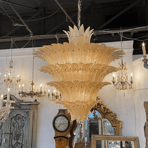 Glass Palmette Chandelier